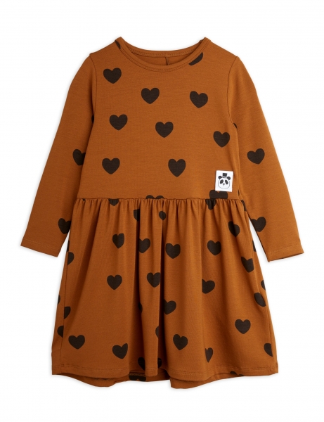 MINI RODINI Kleid Hearts - braun